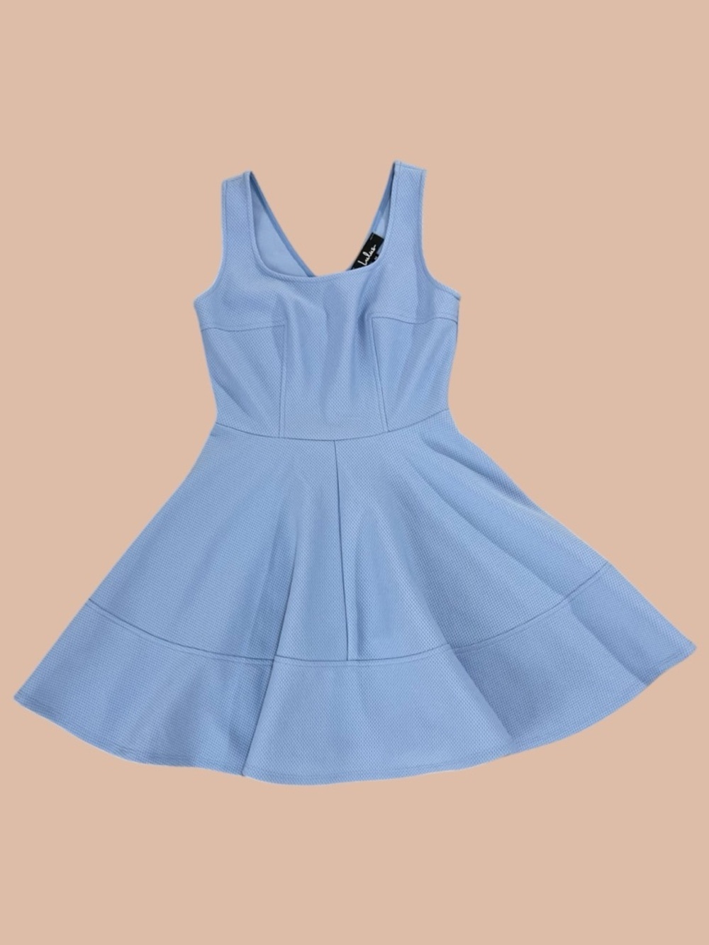 Lulus Women’s Size M Fit  Flare Sleeveless Mini Dress Light Blue Polyester - Picture 2 of 16
